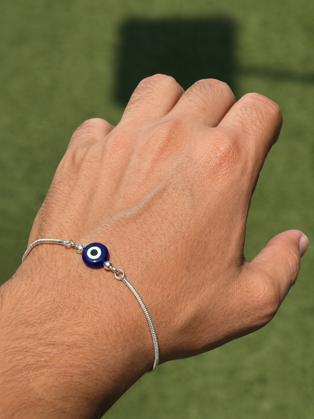 Evil Eye Bracelet for Men's Sterling Silver 925s
