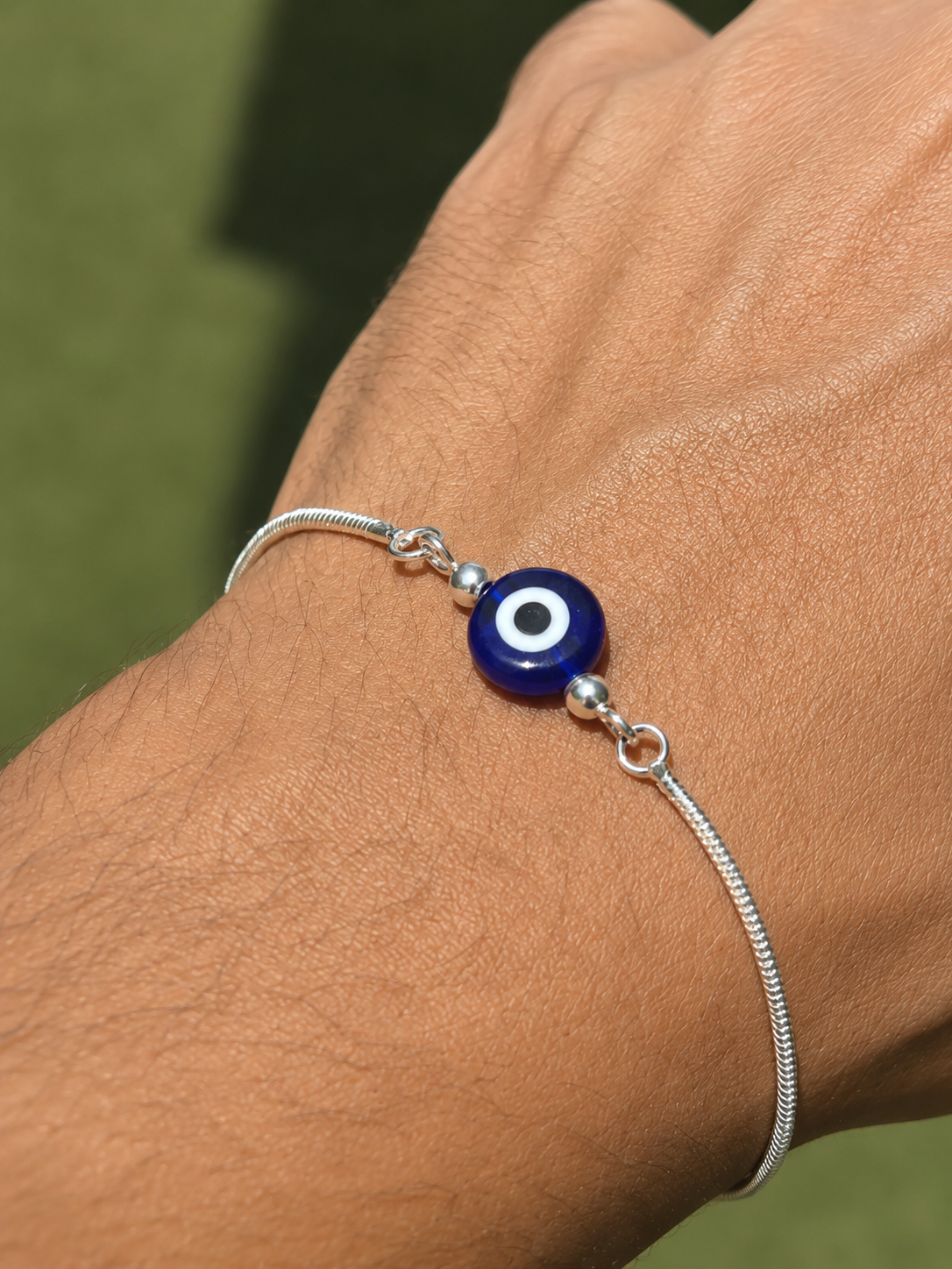 Evil Eye Bracelet for Men's Sterling Silver 925s