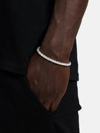 White Tennis Bracelet Sterling Silver 925s 4mm - 20cm