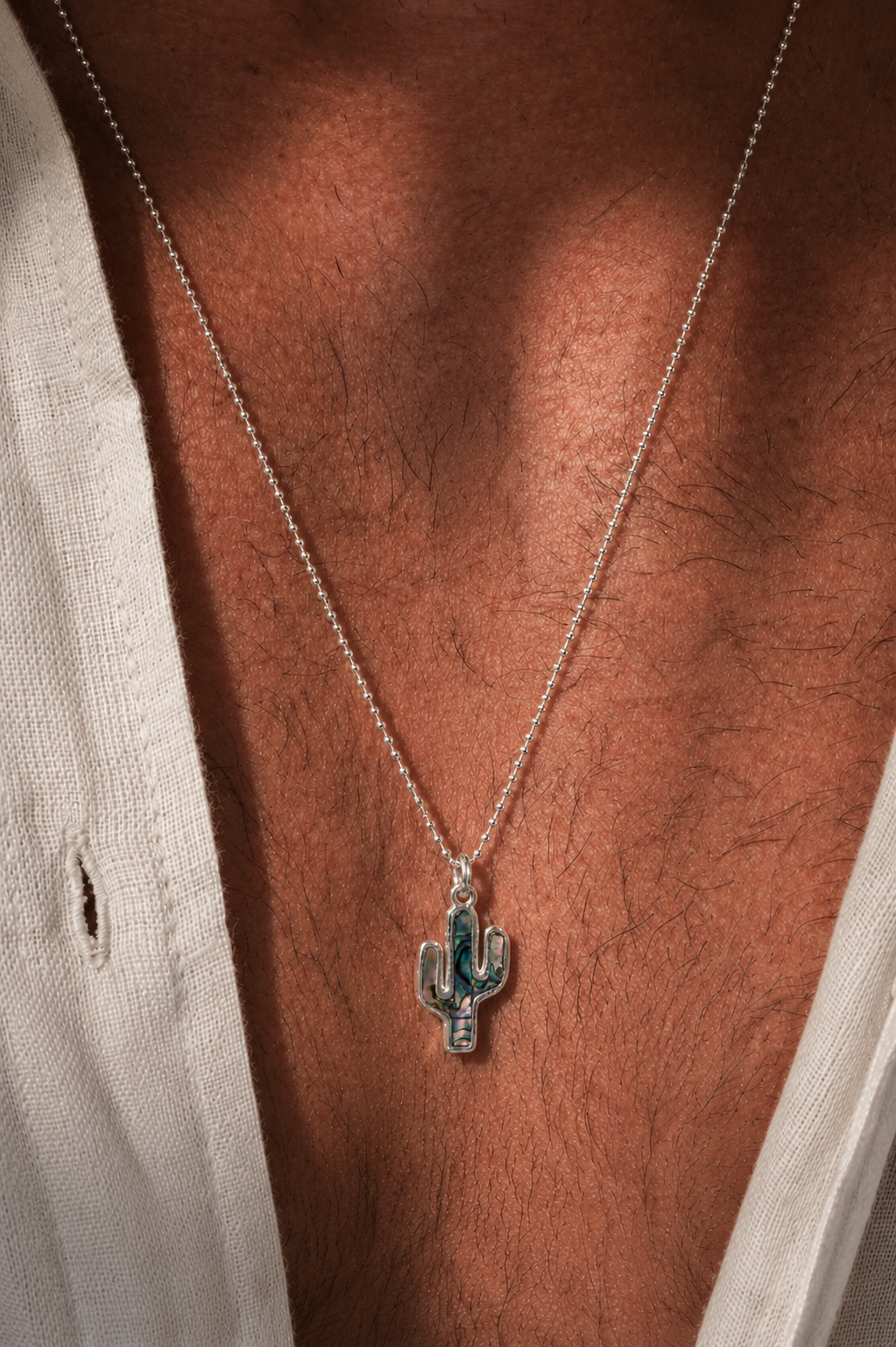 Aurora Cactus Necklace -Pure Sterling Silver 925s