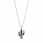 Aurora Cactus Necklace -Pure Sterling Silver 925s