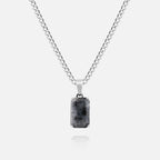 Dark Prism Necklace -Pure Sterling Silver 925s-(60cm)