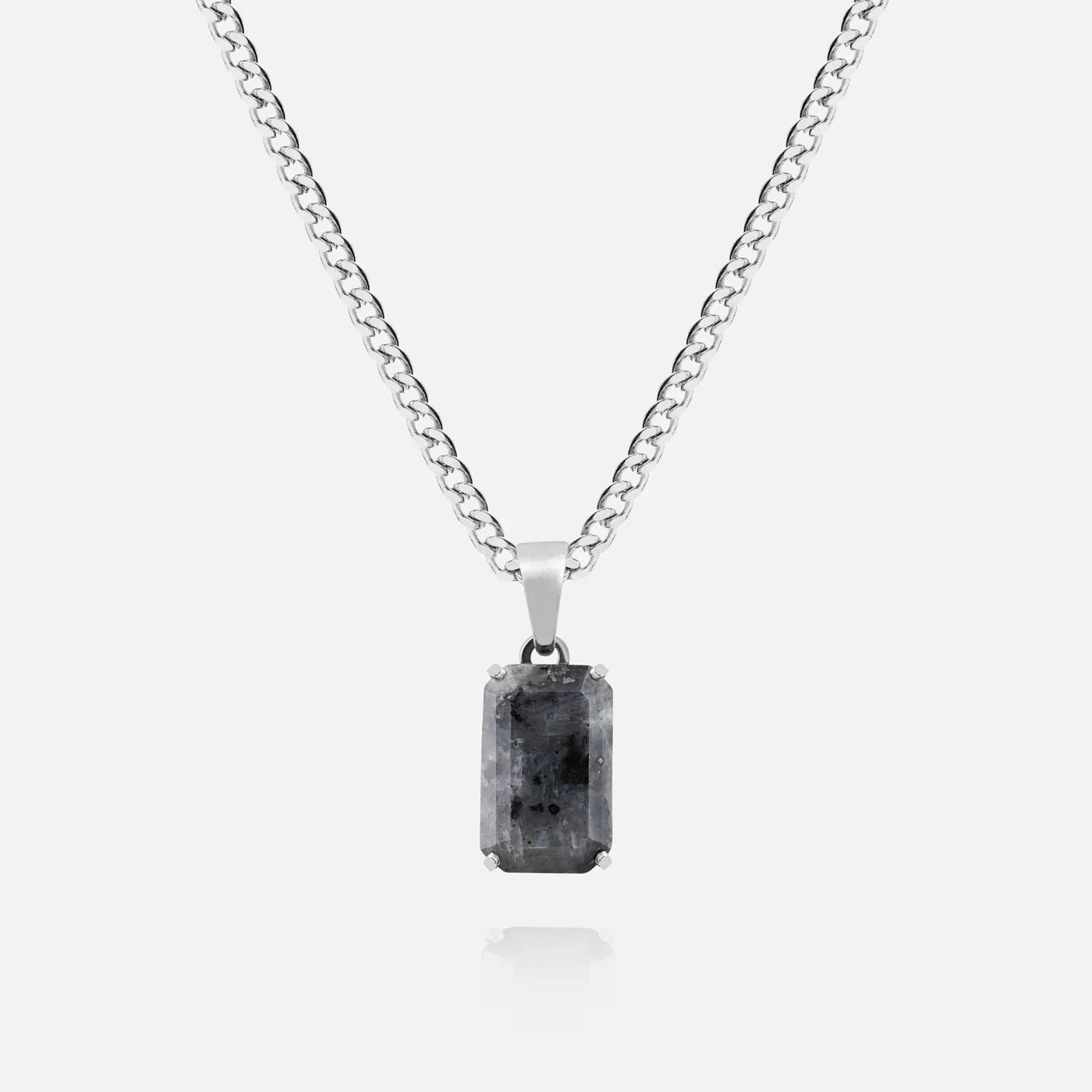 Dark Prism Necklace -Pure Sterling Silver 925s-(60cm)