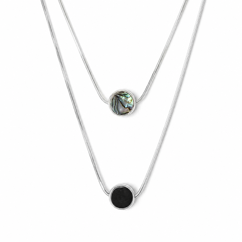 Duality Necklace -Pure Sterling Silver 925s-(60cm)