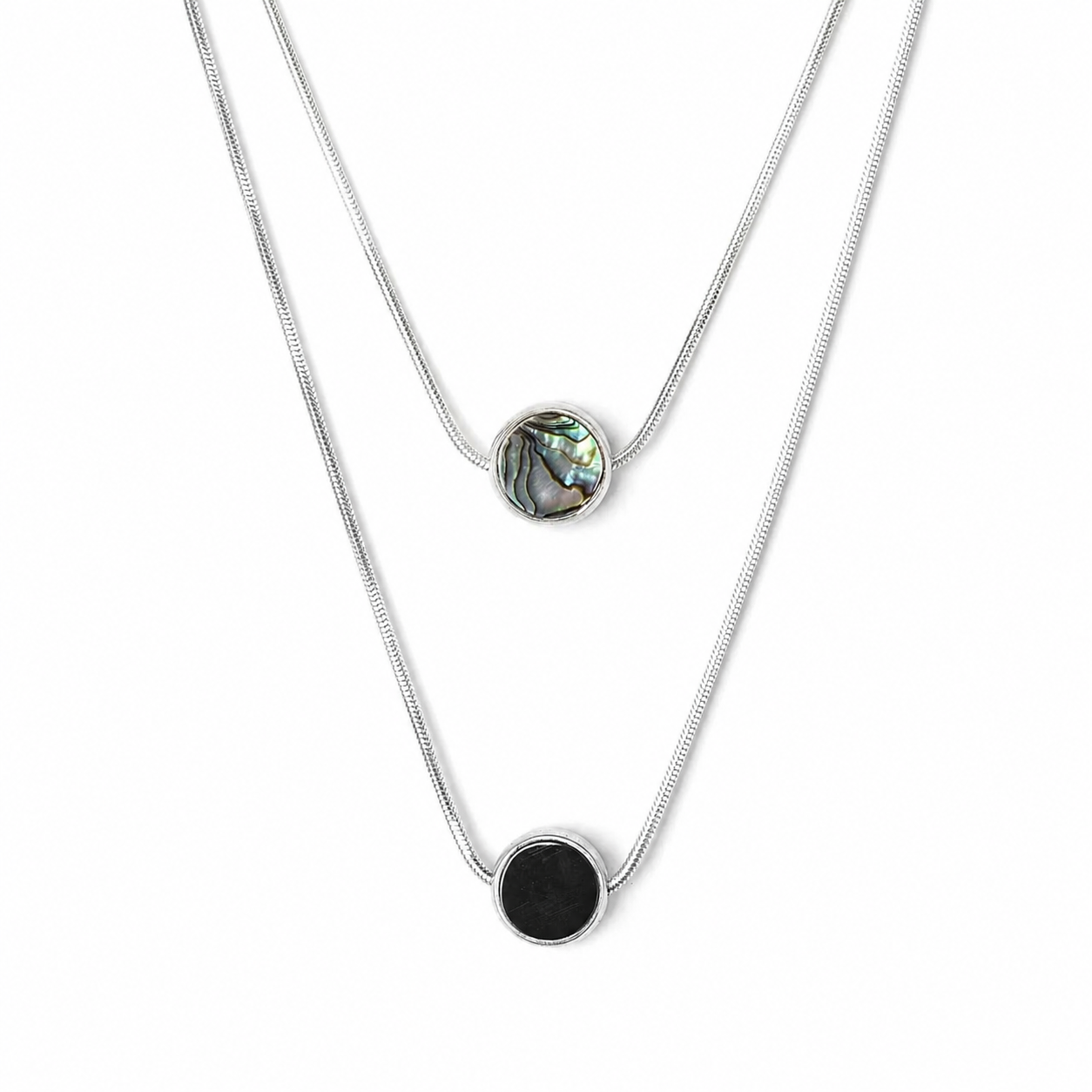 Duality Necklace -Pure Sterling Silver 925s-(60cm)