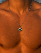 Green Malachite Bulgari Necklace - S925 Sterling Silver