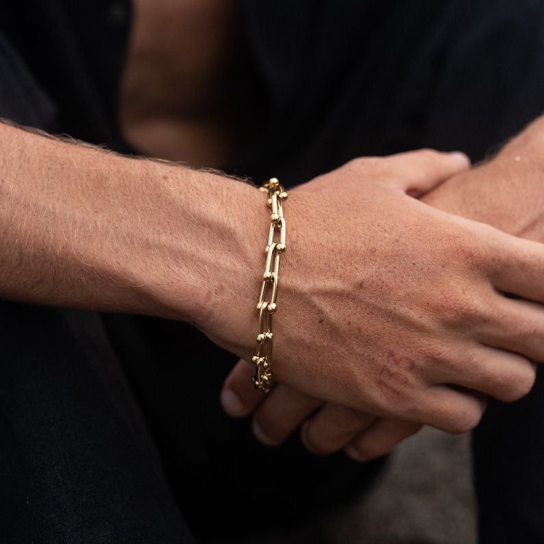 ROMAN BRACELET - S925 Sterling Silver Gold Plated 18k