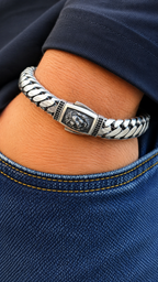 Lion Crest Bracelet - S925 Sterling Silver
