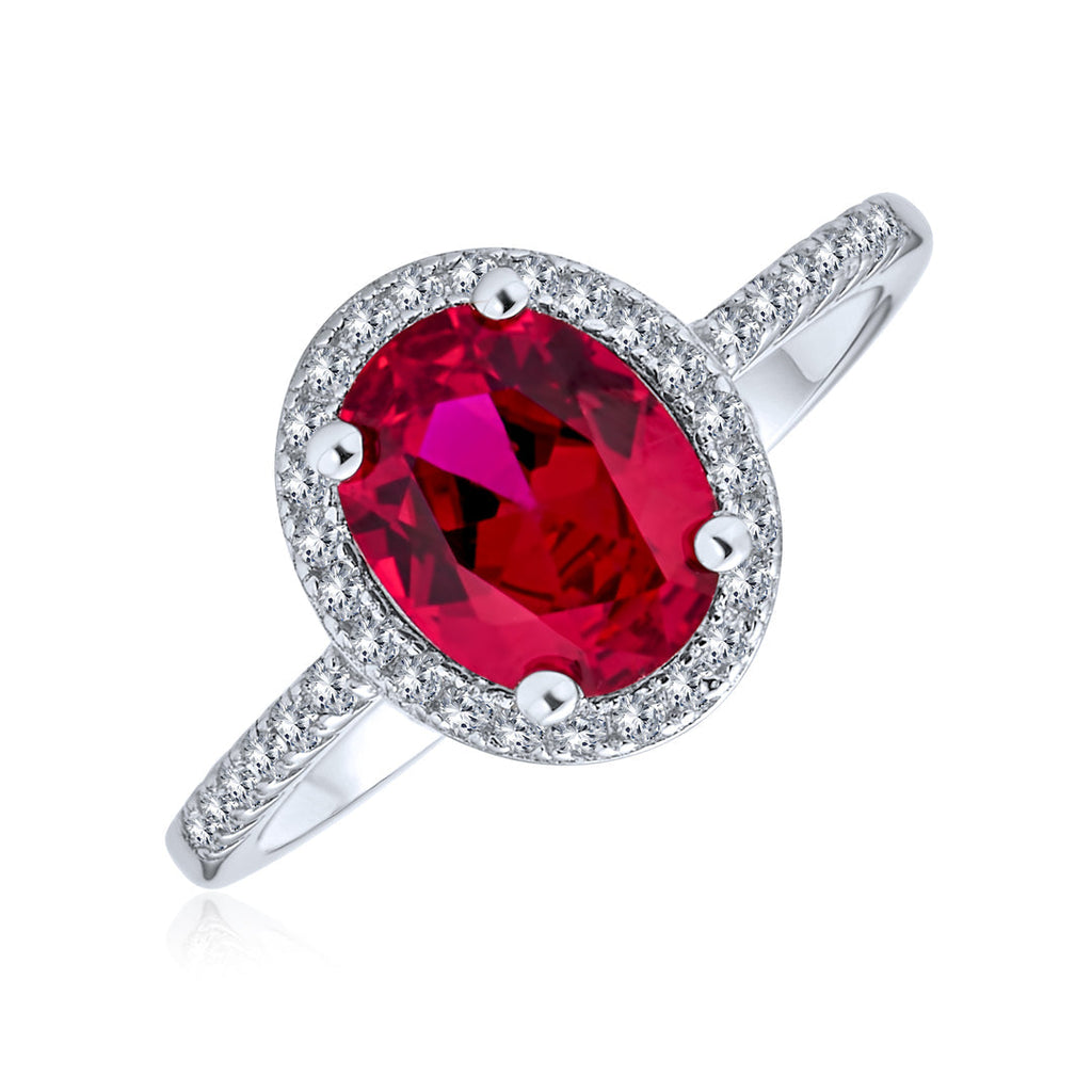 Ruby Halo Ring