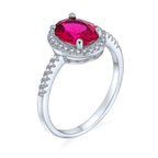 Ruby Halo Ring