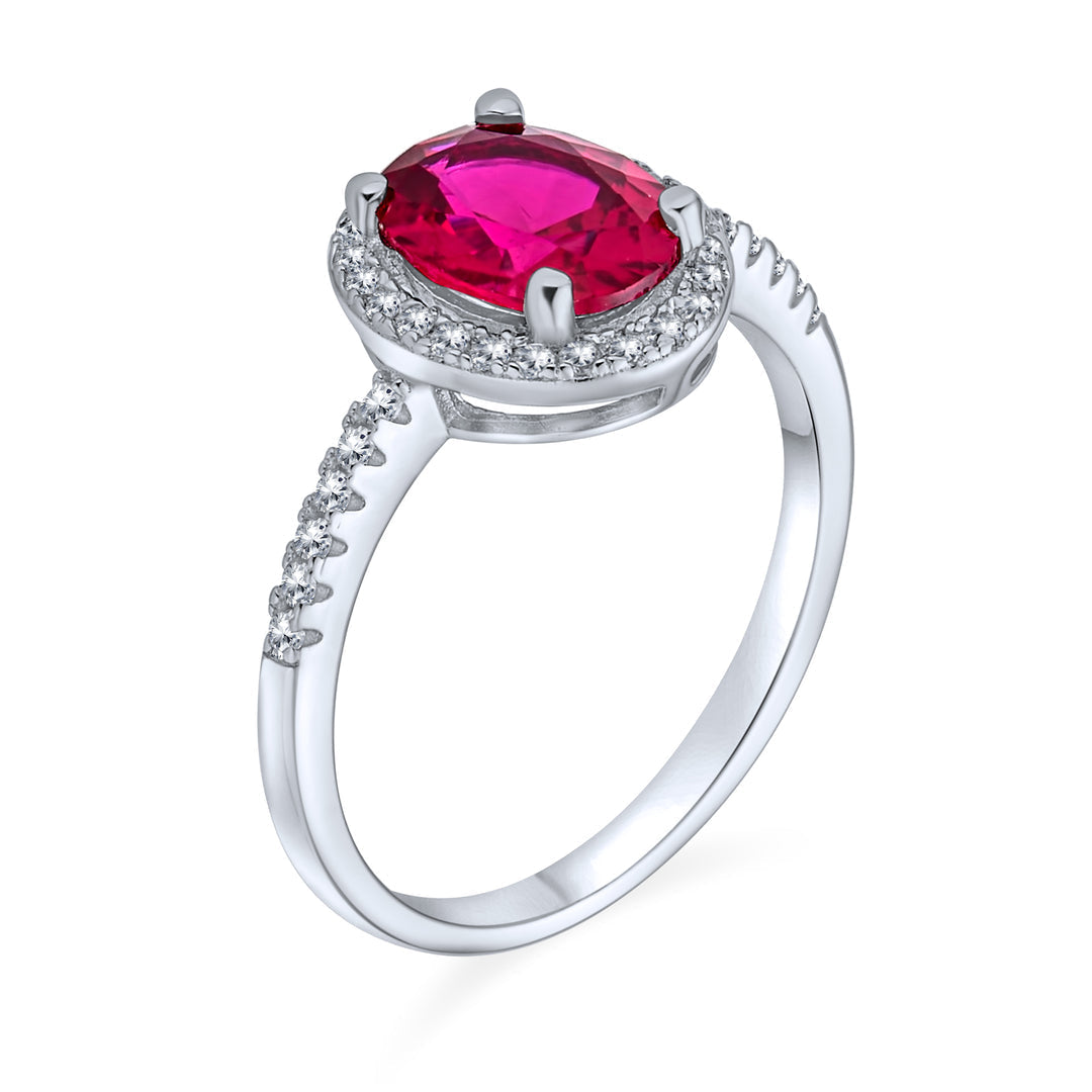 Ruby Halo Ring