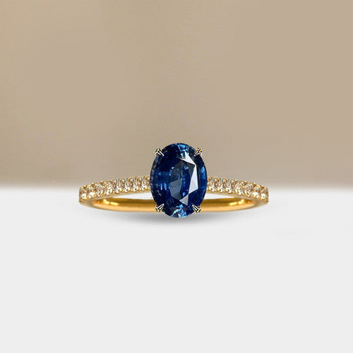 Blue Sapphire Gold Ring