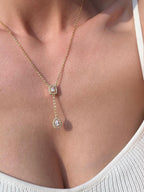 MADONNA GOLD CRYSTAL NECKLACE