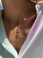 MIRANDA EMERALD CRYSTAL NECKLACE