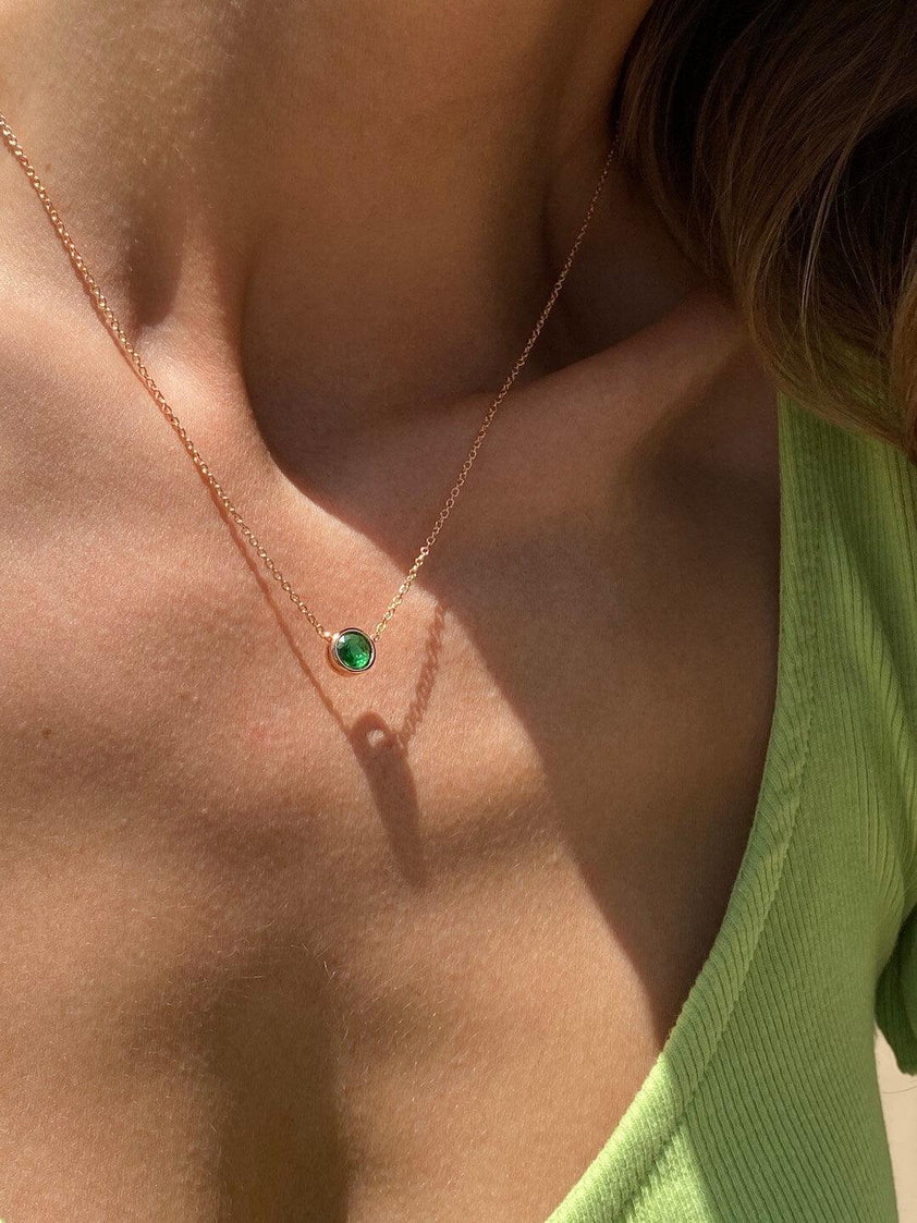 MIRANDA EMERALD CRYSTAL NECKLACE