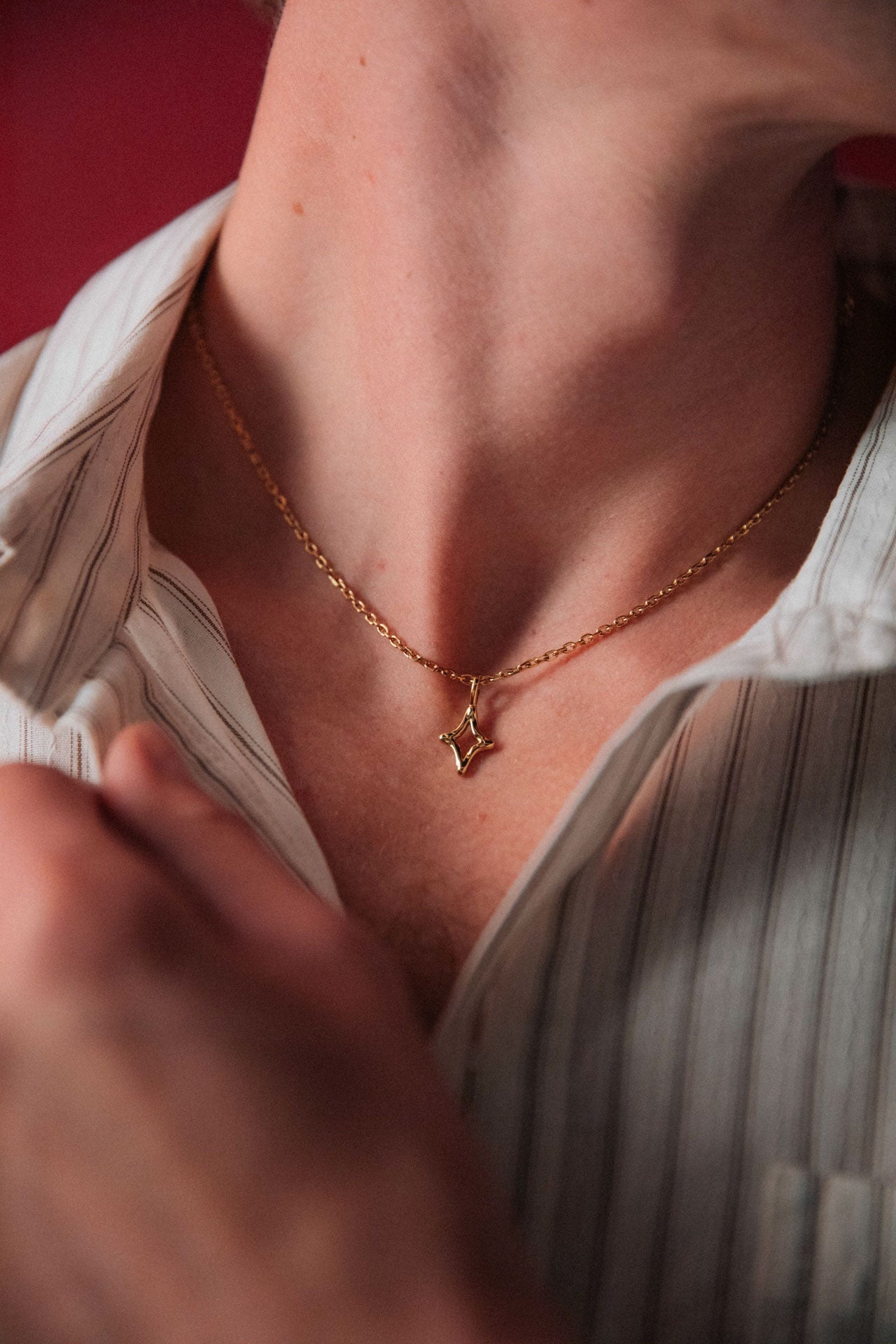 Ansel Necklace, Gold