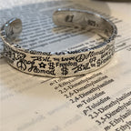 XIYANIKE Vintage Luxury Graffiti Cuff Bracelet