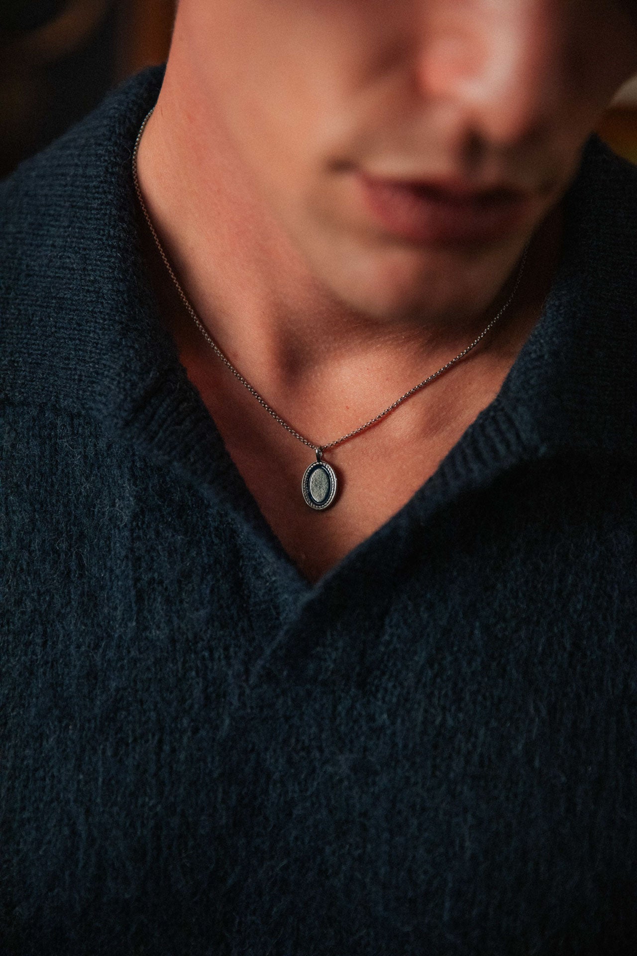 Caius Necklace, Silver