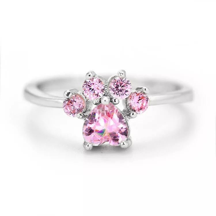 Pink Cat Paw Ring