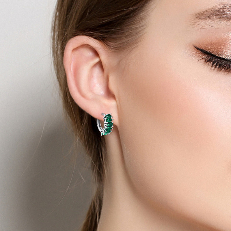 Green Emerald Drops Earrings