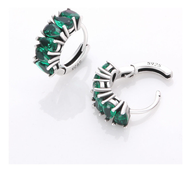 Green Emerald Drops Earrings