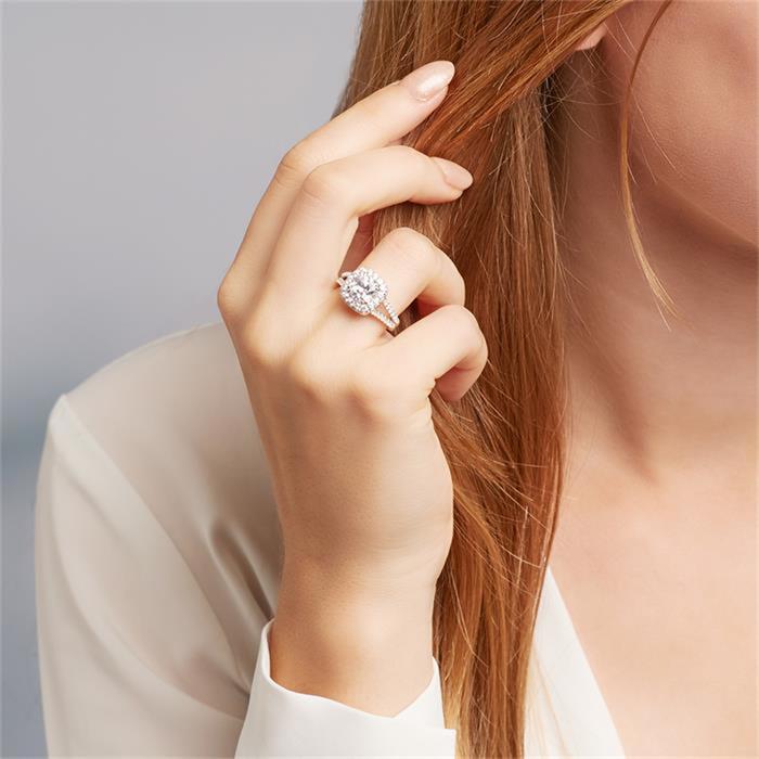 Cushion Cut Halo Ring