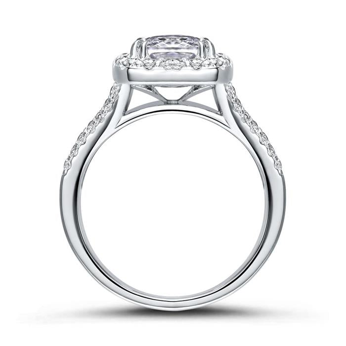 Cushion Cut Halo Ring
