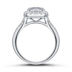 Cushion Cut Halo Ring