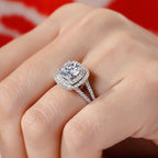 Cushion Cut Halo Ring