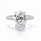 White Ice Flower Cut Ring