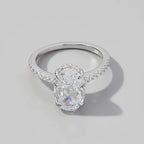 White Ice Flower Cut Ring