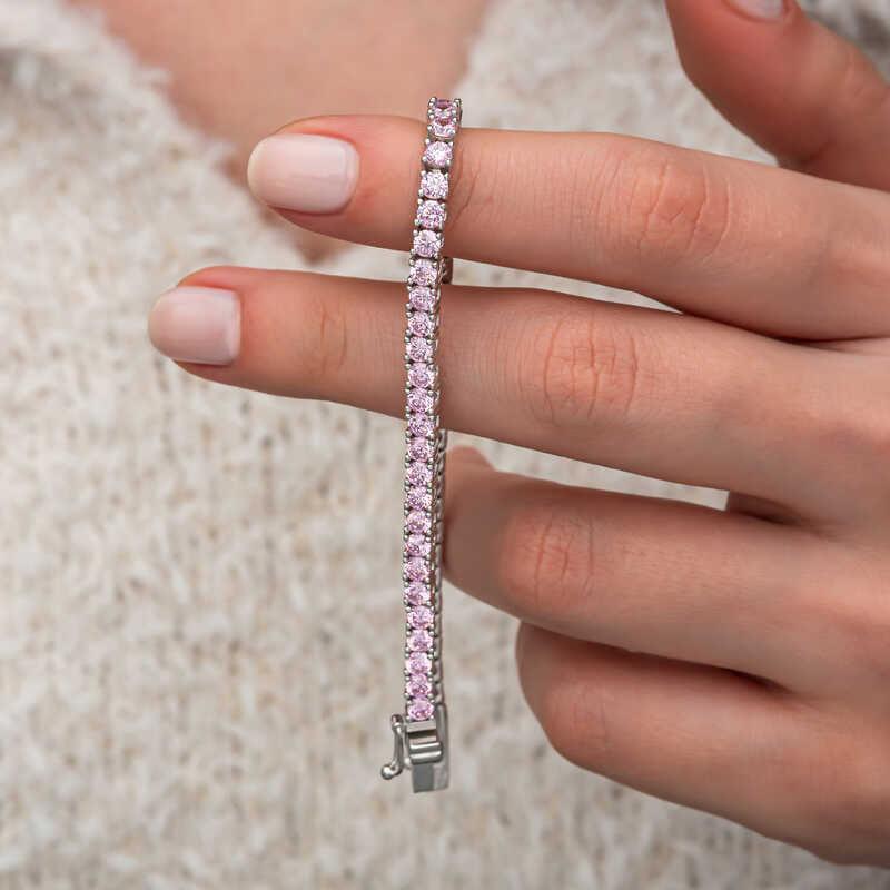Pink Tennis Bracelet