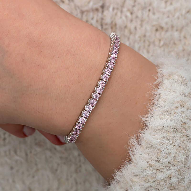 Pink Tennis Bracelet