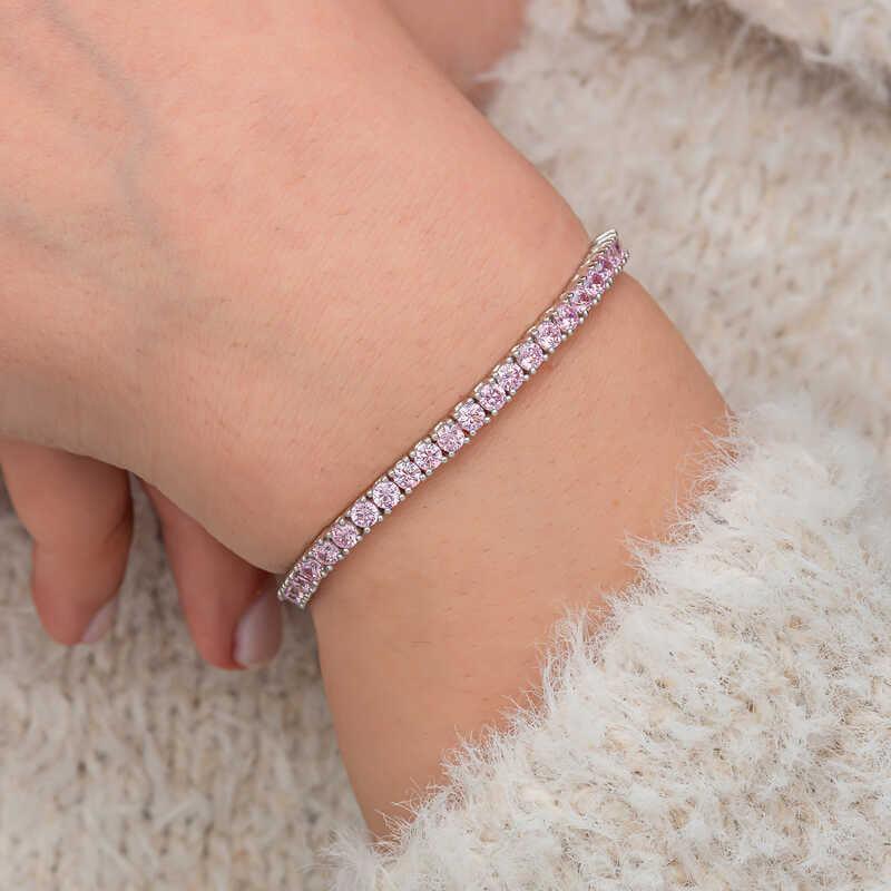 Pink Tennis Bracelet
