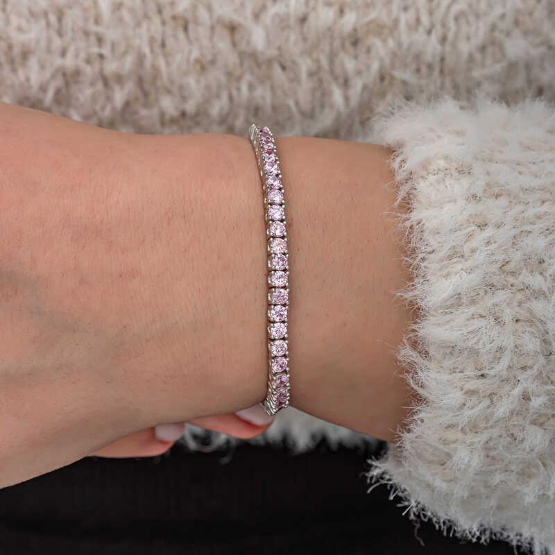 Pink Tennis Bracelet