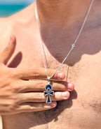 Blue key of life Necklace