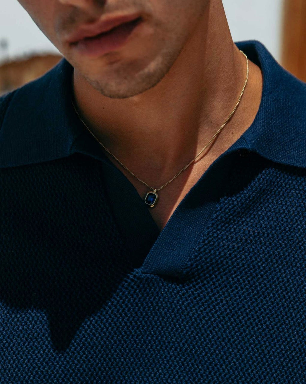 Idris Necklace, Navy