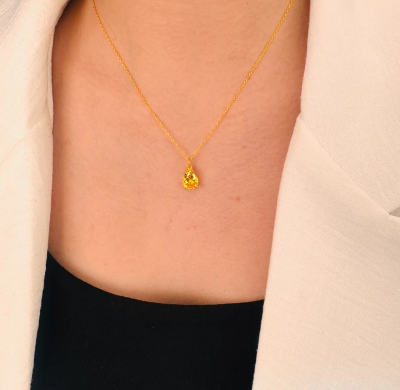 Pear Choker Necklace