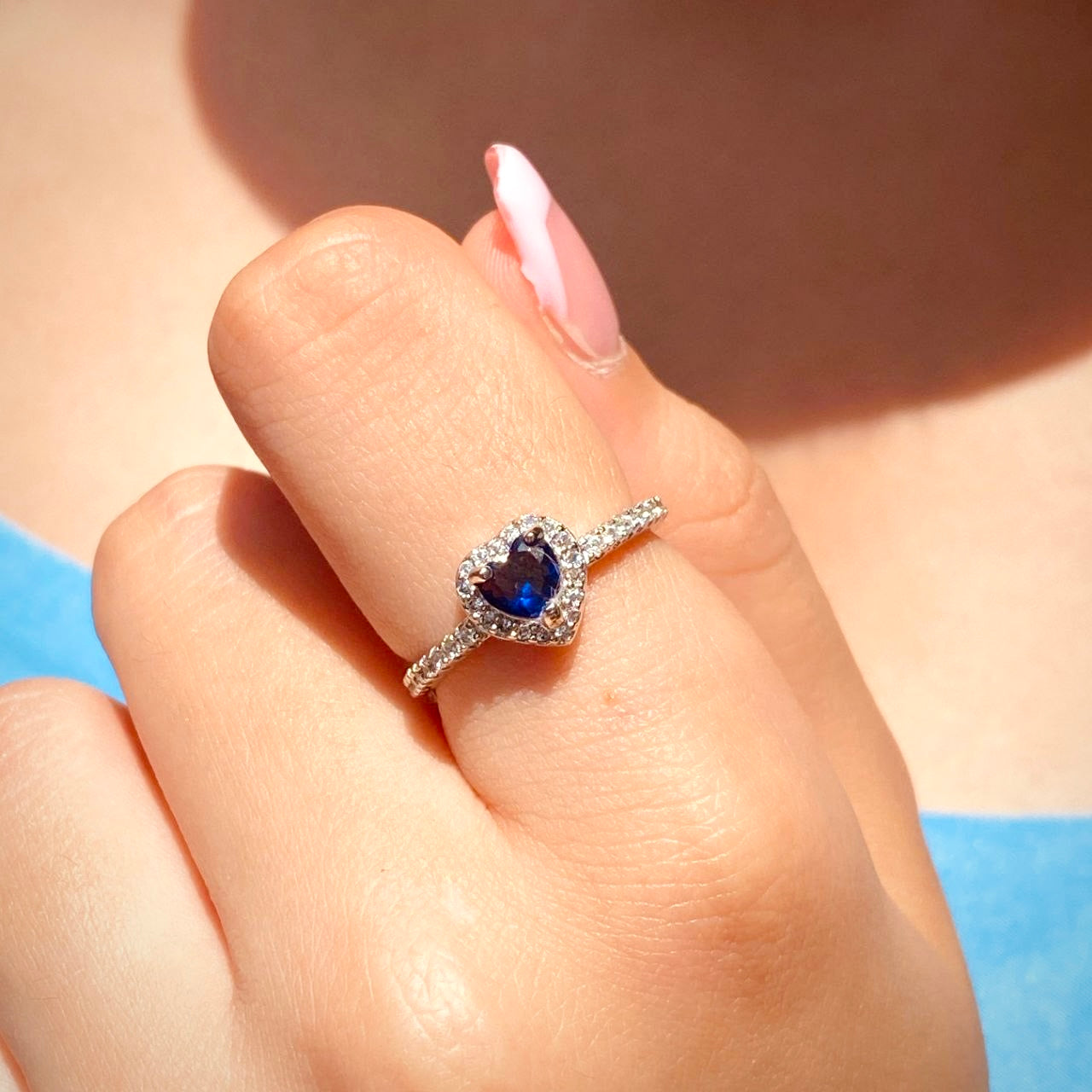 Blue Heart Ring