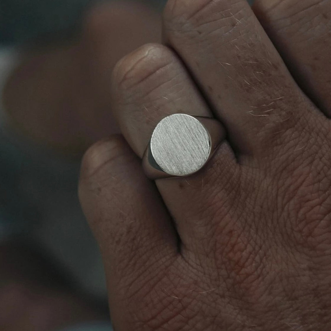 Scratched Circle Ring