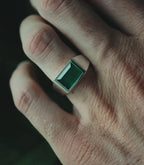 Green Agate Ring