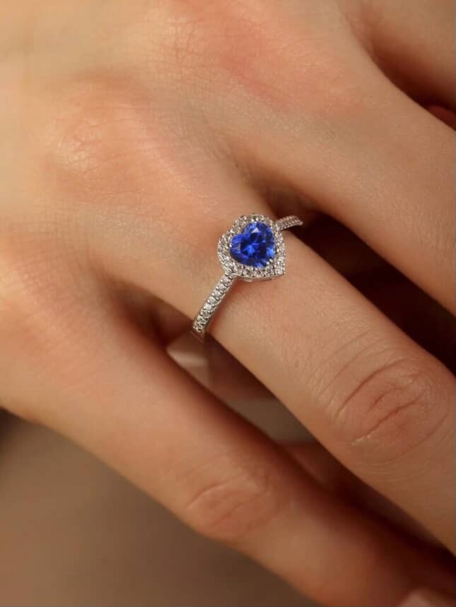 Blue Heart Ring