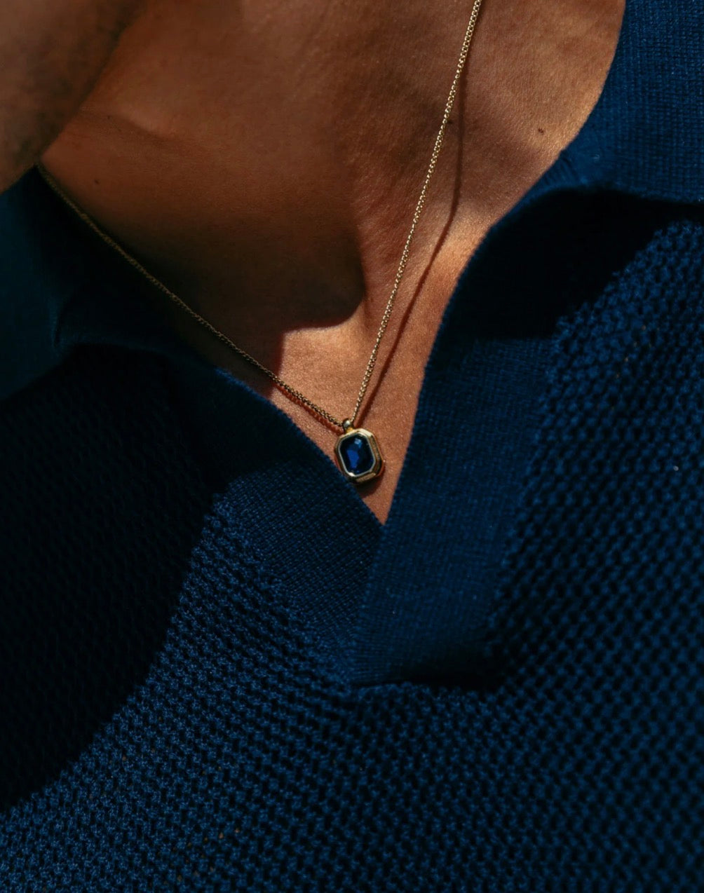 Idris Necklace, Navy