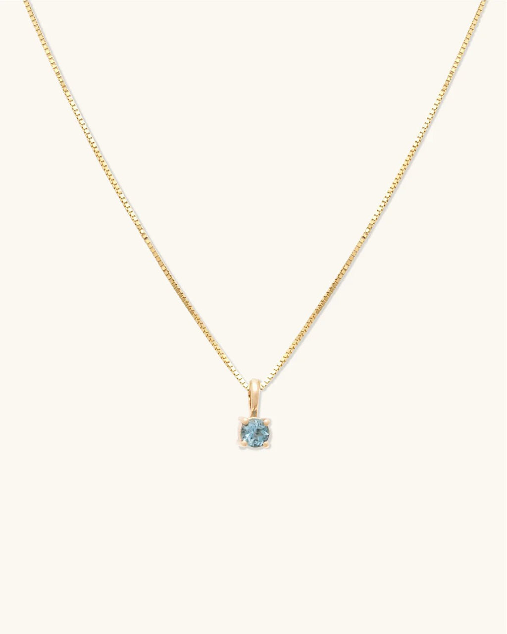 Aquamarine Birthstone Necklace - Sila Silver Jewelry