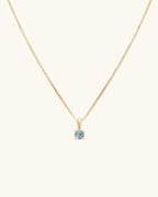 Aquamarine Birthstone Necklace - Sila Silver Jewelry
