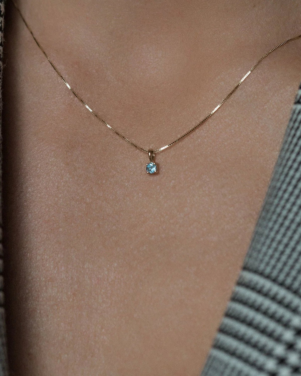 Aquamarine Birthstone Necklace - Sila Silver Jewelry