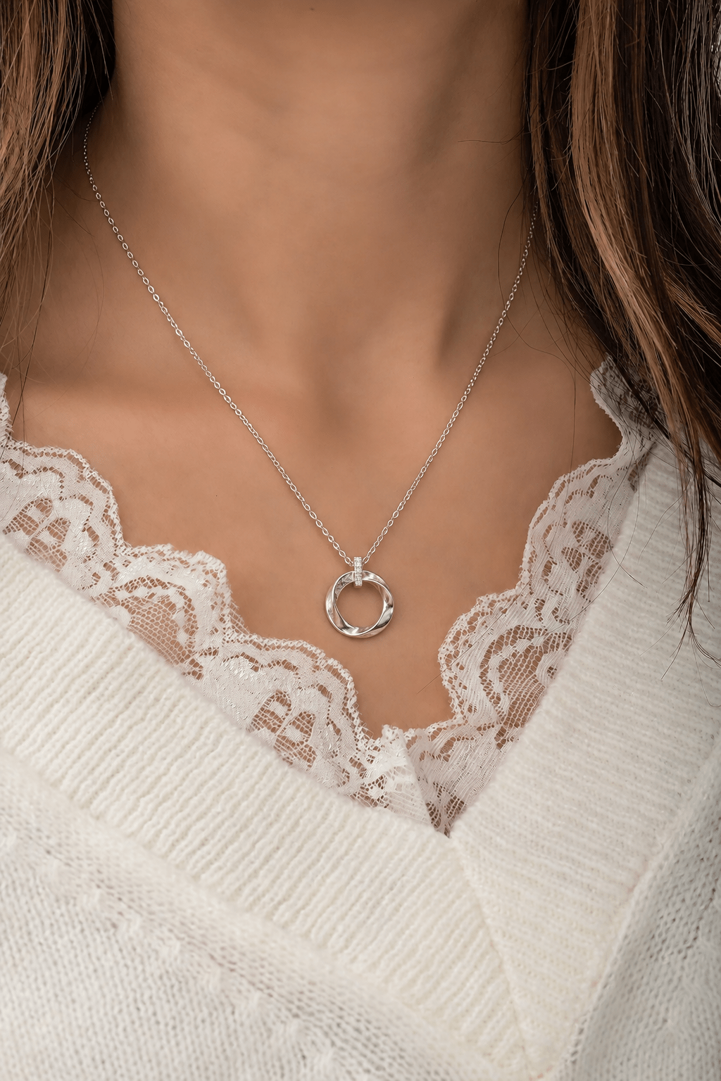 Aura Circle Necklace - Sila Silver Jewelry