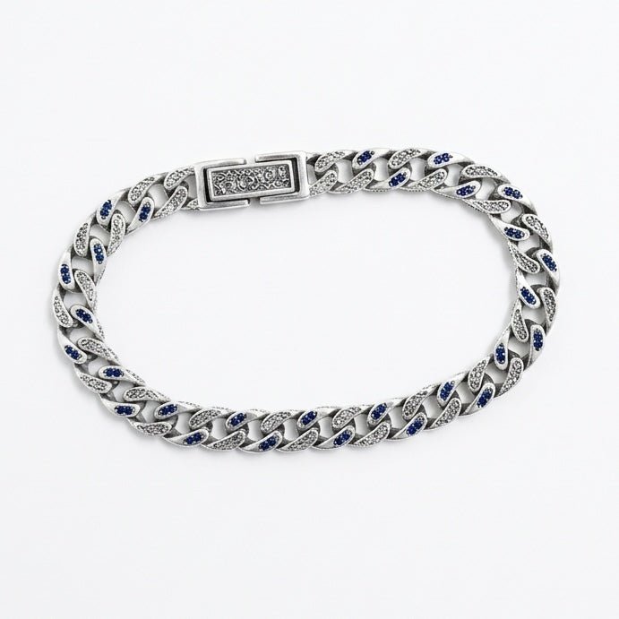 Azure Link Bracelet in Sterling Silver 925s - Sila Silver Jewelry