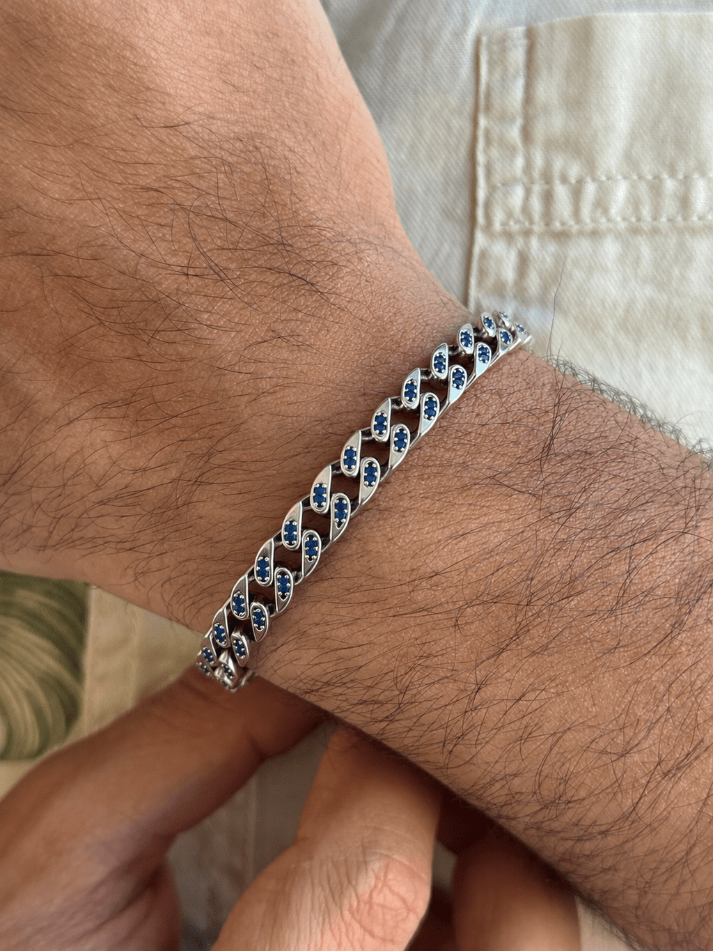 Azure Link Bracelet in Sterling Silver 925s - Sila Silver Jewelry