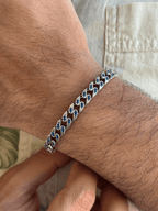 Azure Link Bracelet in Sterling Silver 925s - Sila Silver Jewelry